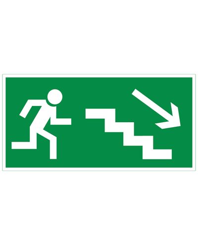 Väljapääsu tee raputatud alla paremale, Plastikust tagurduspeegeldav 1 mm, 300x150 mm Väljapääsu tee raputatud alla paremale, Plastikust tagurduspeegeldav 1 mm, 300x150 mm