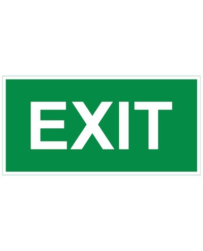 Exit, Plastikust tagasipeegeldav 1 mm, 400x200 mm