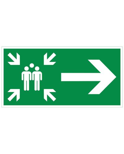 Kogunemiskoha nool paremale, Ibond alumiiniumist tagurduspeegeldav, 300x150 mm Kogunemiskoha nool paremale, Ibond alumiiniumist tagurduspeegeldav, 300x150 mm