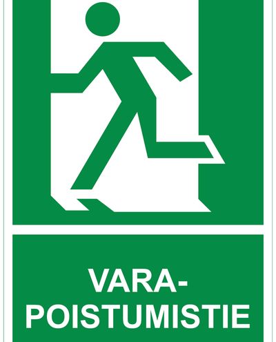 Avariiväljapääse ei tohi katta, helkurkleebis, 200x300 mm