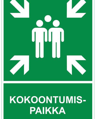 Kogunemiskoht, plastikust tagasipeegeldav 1 mm, 300x400 mm