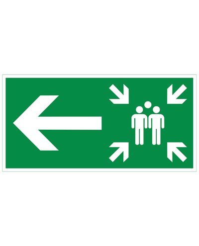 Kogunemiskoha nool vasakule, plastikust tagasipeegeldav 1 mm, 300x150 mm Kogunemiskoha nool vasakule, plastikust tagasipeegeldav 1 mm, 300x150 mm