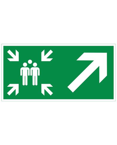 Kogunemiskoha nool üles paremale, Ibond alumiiniumist tagurduspeegeldav, 300x150 mm Kogunemiskoha nool üles paremale, Ibond alumiiniumist tagurduspeegeldav, 300x150 mm