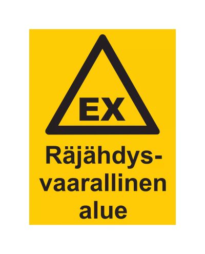 Plahvatusohtlik ala, Kleebis, 300x400 mm Plahvatusohtlik ala, Kleebis, 300x400 mm