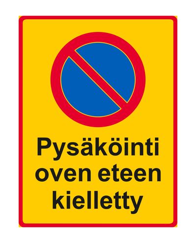 Ukse ees parkimine keelatud, kleebis, 200x300 mm
