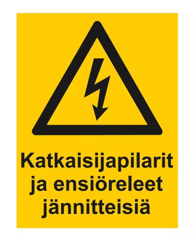 Kaitselülitite sambad ja primaarreleed, kleebis, 200x300 mm
