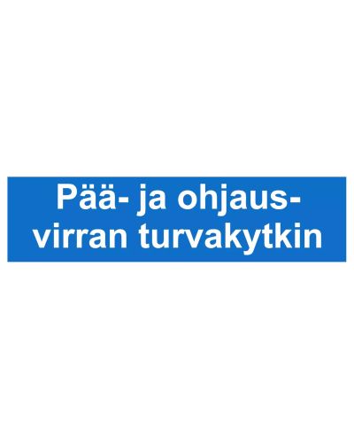 Pea- ja juhttoitelüliti, kleebis, 400x100 mm