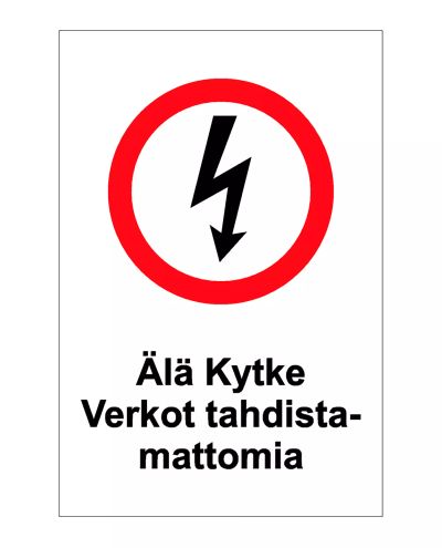 Ärge ühendage sünkroonimata, kleebis, 200x300 mm