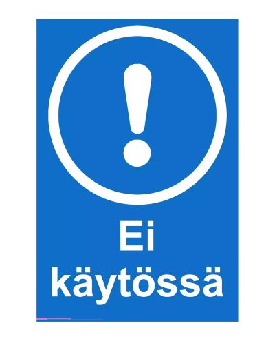 Kasutusel mitteolev, kleebis, 200x300 mm