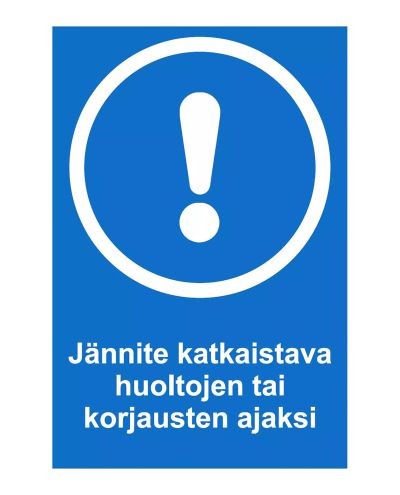 Pinge tuleb välja lülitada, kleebis, 200x300 mm
