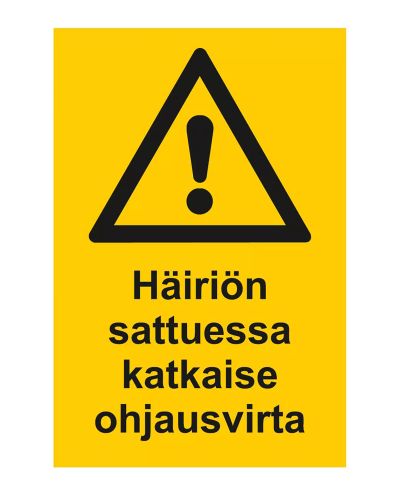 Rikke korral lülitage juhtvool välja, Kleebis, 200x300 mm