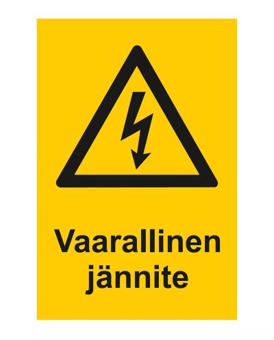 Ohtlik pinge, Plastik 1 mm, 200x300 mm Ohtlik pinge, Plastik 1 mm, 200x300 mm