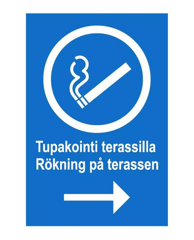 Suitsetamine terrassil Rootsi kleebis, 200x300 mm