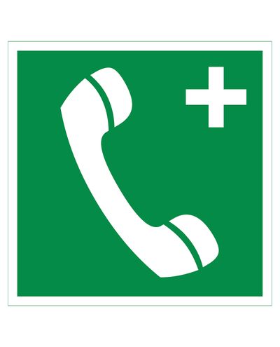 Hädaabitelefon Plus, kleebis helkur, 200x200 mm