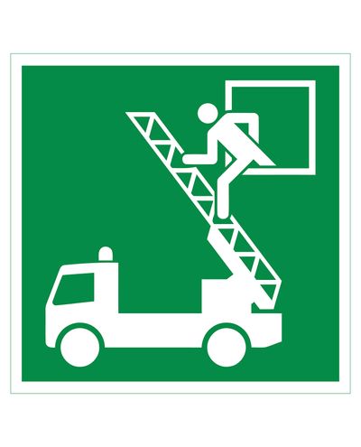 Päästeautosse väljapääs, kleebis helkur, 200x200 mm