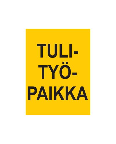 Kuum töökoht, kleebis, 200x300 mm