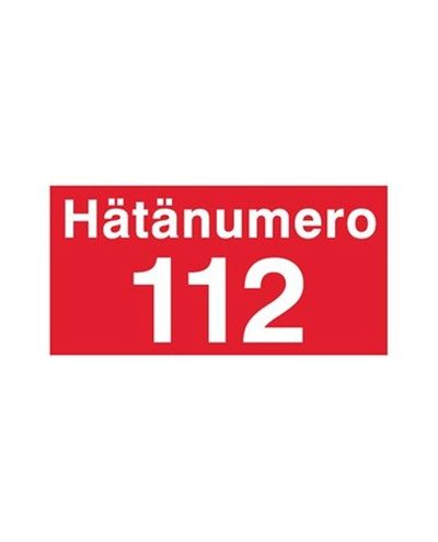 Hädaabinumber 112, kleebis, 400x200 mm