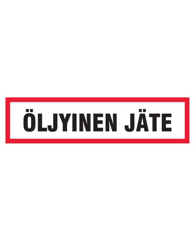 Õline jäätmekleebis, 400x100 mm