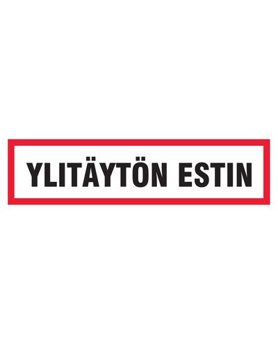 Ületäitumise kaitse, kleebis, 400x100 mm