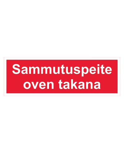 Tulekustutustekk ukse taga, kleebis, 400x100 mm