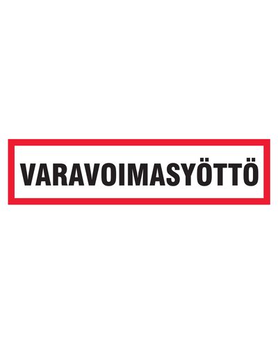 Varutoiteallikas, kleebis, 400x100 mm