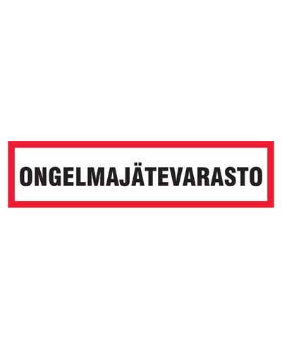 Ohtlike jäätmete hoiustamine, kleebis, 400x100 mm