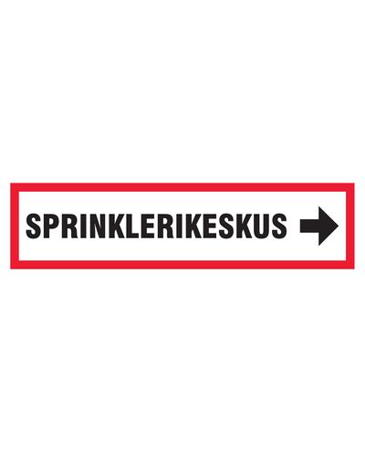 Vihmuti keskmise noolega vasakule, kleebis, 400x100 mm
