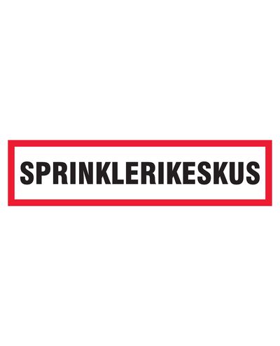 Sprinklerikeskus, kleebis, 400x100 mm