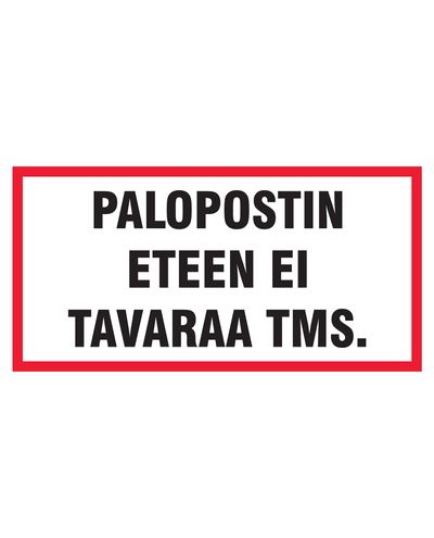 Tuletõrjehüdrandi ette esemeid vms ei tohi panna, kleebis, 400x200 mm