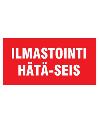 Kliimaseadme avariiseiskamisnupp, kleebis, 400x200 mm