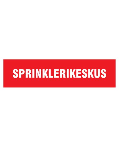 Sprinklerikeskus, kleebis, 400x100 mm