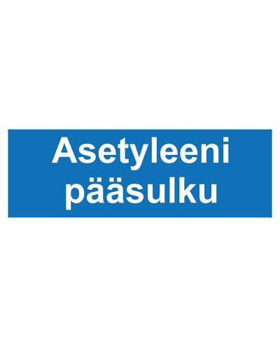 Atsetüleeni peaventiil, kleebis, 400x100 mm