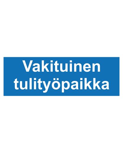 Püsiv kuum töökoht, kleebis, 400x100 mm