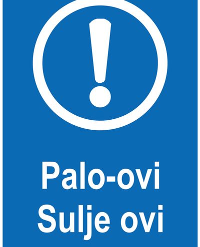 Tuletõkkeuks sulgeb ukse, kleebis, 200x300 mm