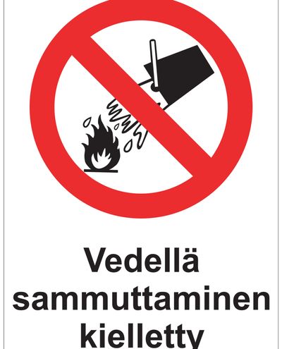 Veega kustutamine keelatud, kleebis, 200x300 mm