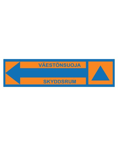 Kodanikukaitse nool vasakule, kleebis, 400x100 mm