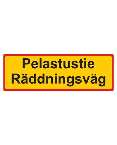 Päästetee räddningsväg, R1 ibond, 600x200 mm Päästetee räddningsväg, R1 ibond, 600x200 mm
