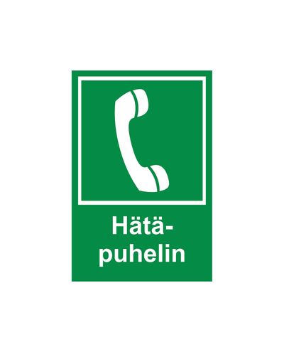Hädaabitelefon, helkurkleebis, 200x300 mm