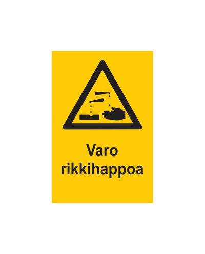 Hoiduge väävelhappest, kleebis, 200x300 mm