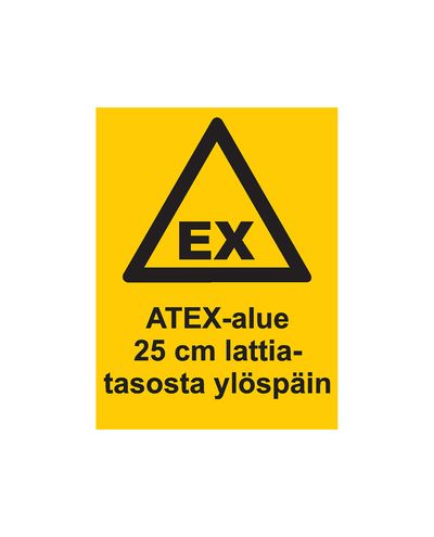 Atex-ala 25 cm põrandast ülespoole, kleebis, 200x300 mm