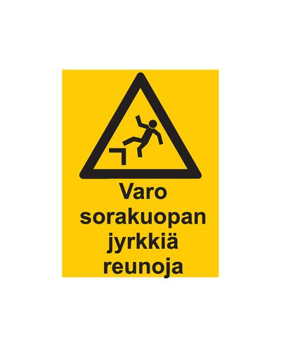 Hoiduge kruusakarjääri järskudest servadest, kleebis, 200x300 mm