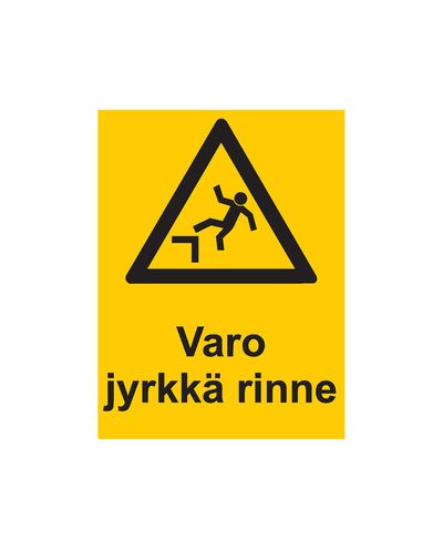 Ettevaatust järskude nõlvade eest, kleebis, 200x300 mm