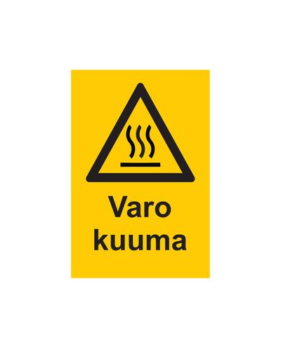 Ettevaatust: Kuum, Kleebis, 200x300 mm