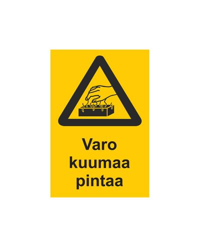 Ettevaatust: Kuum, Kleebis, 200x300 mm