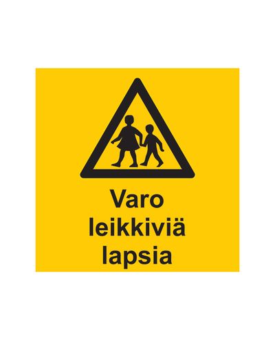 Ettevaatust mängivate laste eest, kleebis, 200x300 mm