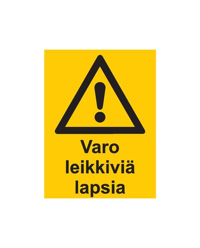 Ettevaatust mängivate laste eest, kleebis, 200x300 mm