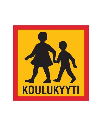 Koolibuss, Kleebis, 400x400 mm