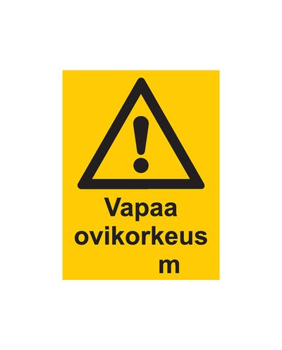 Ukse puhaskõrgus m, kleebis, 200x300 mm