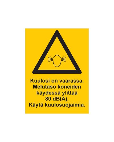 Teie kuulmine on ohus, kleebis, 200x300 mm