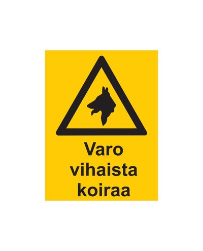Hoidu vihase koera eest, kleebis, 200x300 mm